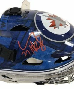 Fan Cave Sports Autographed Memorabilia Connor Hellebuyck Winnipeg Jets Autographed Full Size Replica Goalie Mask - COA
