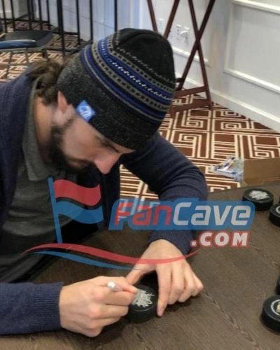 Fan Cave Sports Connor Hellebuyck Winnipeg Jets Autographed Heritage Classic Photo - COA Autographed Memorabilia