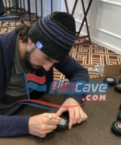 Fan Cave Sports Connor Hellebuyck Winnipeg Jets Autographed Official Game Puck - COA Autographed Memorabilia