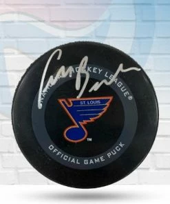 Fan Cave Sports Autographed Memorabilia Craig Berube St Louis Blues Autographed Retro Official Game Puck - COA