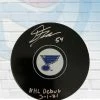 Fan Cave Sports Autographed Memorabilia Dakota Joshua St Louis Blues Autographed Logo Puck With Inscription - COA
