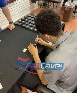 Fan Cave Sports Autographed Memorabilia Dakota Joshua St Louis Blues Autographed Logo Puck With Inscription - COA