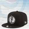New Era Hats Dallas Mavericks Black And White 9FIFTY Snapback Hat