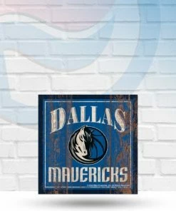 WinCraft Dallas Mavericks Wooden Magnet 3" X 3"