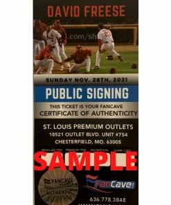 St. Louis Cardinals Stadium Giveaway David Freese St Louis Cardinals Autographed Bobblehead - COA