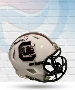 The Jersey Source Deebo Samuel South Carolina Gamecocks Autographed Mini Speed Helmet - Beckett Autographed Memorabilia
