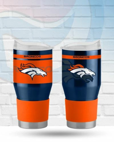 Logo Brands Denver Broncos 24oz Twist Stainless Tumbler 1 Logo Brands Denver Broncos 24oz Twist Stainless Tumbler