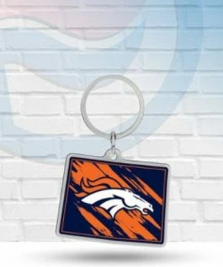 Rico Industries Denver Broncos Colorado State Shaped Keychain