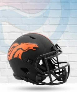 Score Here Denver Broncos Eclipse Speed Riddell Mini Football Helmet Collectibles
