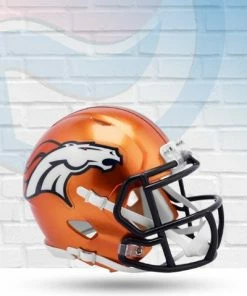 Score Here Collectibles Denver Broncos Flash Speed Riddell Mini Football Helmet