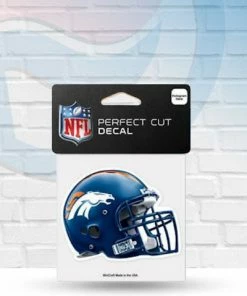 WinCraft Decals Denver Broncos Helmet Perfect Cut Decal 4" X 4"