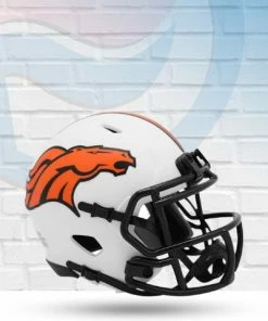 Score Here Collectibles Denver Broncos Lunar Eclipse Speed Riddell Mini Football Helmet