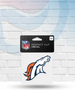 WinCraft Denver Broncos Perfect Cut Decal 4" X 4" Decals