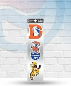Rico Industries Decals Denver Broncos Retro Spirit 3-Pack Decal Set