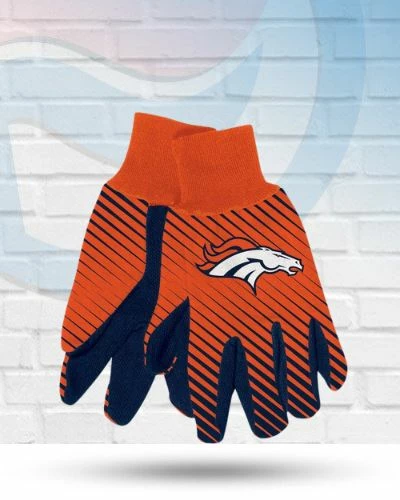WinCraft Accessories Denver Broncos Two Tone Striped Utility Gloves 1 WinCraft Accessories Denver Broncos Two Tone Striped Utility Gloves