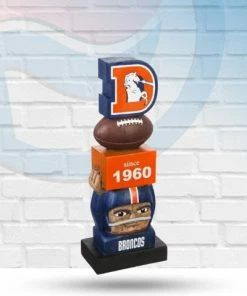 Evergreen Accessories Denver Broncos Vintage Tiki Totem
