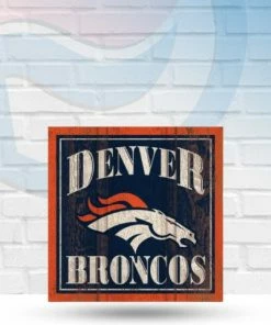 WinCraft Magnets Denver Broncos Wooden Magnet 3" X 3"