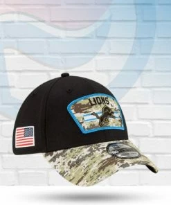 New Era Detroit Lions 2021 Salute To Service 39THIRTY Flex Hat Hats
