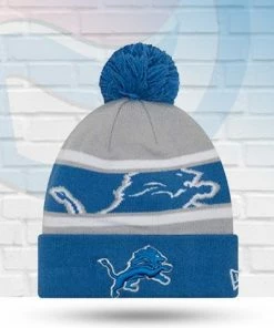 New Era Hats Detroit Lions Callout Knit Pom Beanie