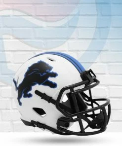 Score Here Detroit Lions Lunar Eclipse Speed Riddell Mini Football Helmet