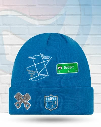 New Era Detroit Lions Q4 QT Cuff Knit Beanie Hats 2 New Era Detroit Lions Q4 QT Cuff Knit Beanie Hats