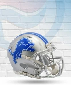 Score Here Detroit Lions Speed Riddell Mini Football Helmet
