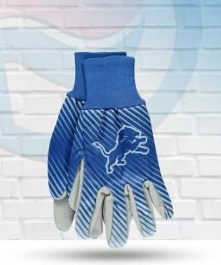 Michigan Detroit Lions Two Tone Striped Utility Gloves Accessories