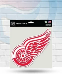 Michigan Decals Detroit Red Wings Color Perfect Cut Decal 8" X 8"