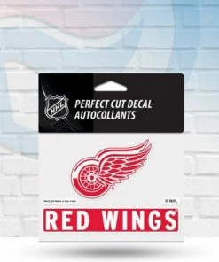 Michigan Decals Detroit Red Wings Perfect Cut Decal 4" X 5"