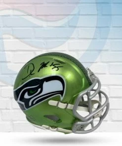 The Jersey Source D.K. Metcalf Seattle Seahawks Autographed Flash Mini Speed Helmet - Beckett Autographed Memorabilia