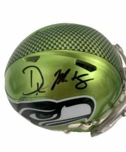 The Jersey Source D.K. Metcalf Seattle Seahawks Autographed Flash Mini Speed Helmet - Beckett Autographed Memorabilia