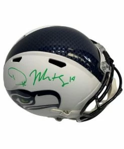 Fan Cave Sports D.K. Metcalf Seattle Seahawks Autographed Full Size Flat White Speed Helmet - Beckett Autographed Memorabilia