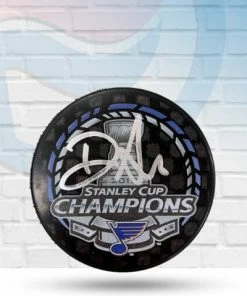 Fan Cave Sports Autographed Memorabilia Doug Armstrong Autographed 2019 Stanley Cup Champs Logo Puck - COA