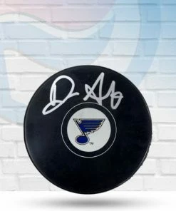 Fan Cave Sports Doug Armstrong St Louis Blues Autographed Logo Puck - COA