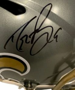 Fan Cave Sports Drew Brees New Orleans Saints Autographed Full Size Flash Speed Helmet - Beckett Autographed Memorabilia