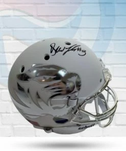 Fan Cave Sports Autographed Memorabilia Drew Lock Missouri Tigers Autographed Full Size White Chrome Tiger Helmet - Beckett