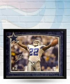 Fan Cave Sports Emmitt Smith Dallas Cowboys Autographed Framed 16x20 - PSA COA Autographed Memorabilia