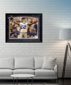 Fan Cave Sports Emmitt Smith Dallas Cowboys Autographed Framed 16x20 - PSA COA Autographed Memorabilia
