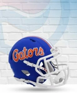 Score Here Collectibles Florida Gators Blue Speed Riddell Mini Football Helmet