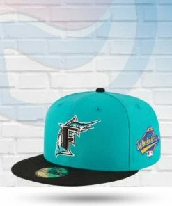 New Era Hats Florida Marlins 1997 World Series Patch 59FIFTY Fitted Hat