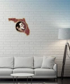 WinCraft Wall Signs Florida State Seminoles State Shaped Wooden Sign