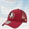 New Era Hats Florida State Seminoles Trucker 9FORTY Adjustable Hat