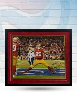 The Jersey Source George Kittle San Francisco 49ers Autographed Framed 16x20 Photo- Beckett Autographed Memorabilia