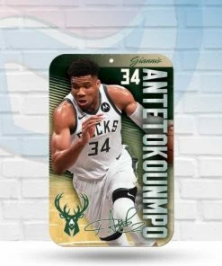 WinCraft Giannis Antetokounmpo Milwaukee Bucks Plastic Player Clubhouse Sign