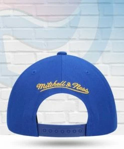 Mitchell & Ness Hats Golden State Warriors Mitchell And Ness Blue Core Basic Snapback Hat