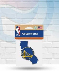 Wincraft Golden State Warriors State Shape Perfect Cut Decal 4" X 4"
