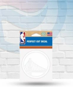 Wincraft Golden State Warriors White Perfect Cut Decal 4" X 4" Decals