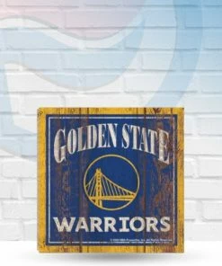 WinCraft Golden State Warriors Wooden Magnet 3" X 3"