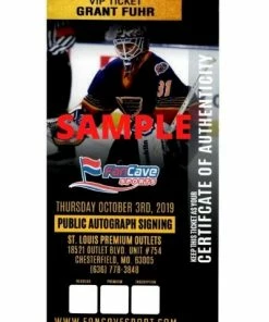 Fan Cave Sports Grant Fuhr Edmonton Oilers Autographed 1987 Oilers Stanley Cup Puck W/