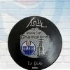 Fan Cave Sports Grant Fuhr Edmonton Oilers Autographed 1987 Oilers Stanley Cup Puck W/ "3x SCC" Inscription - COA Autographed Memorabilia